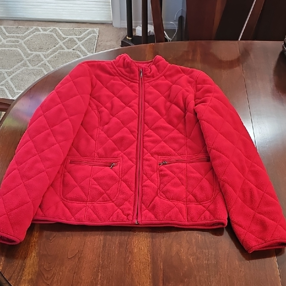 Charter Club Vibrant Red Quilted Jacket